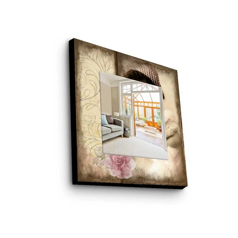 Dekorspejl 50x50 cm, Flerfarvet