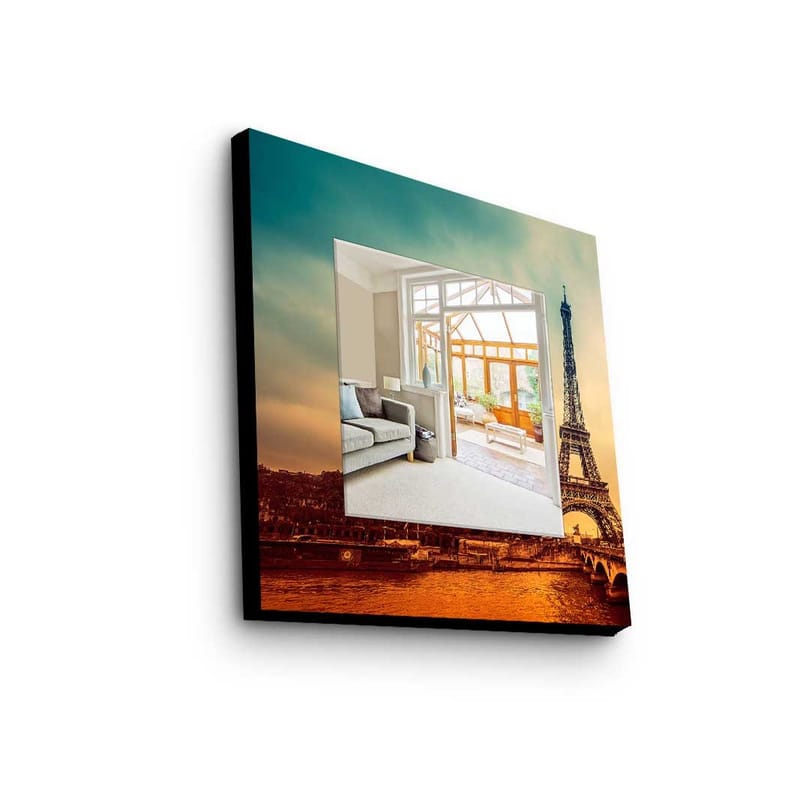 Dekorspejl 50x50 cm, Flerfarvet