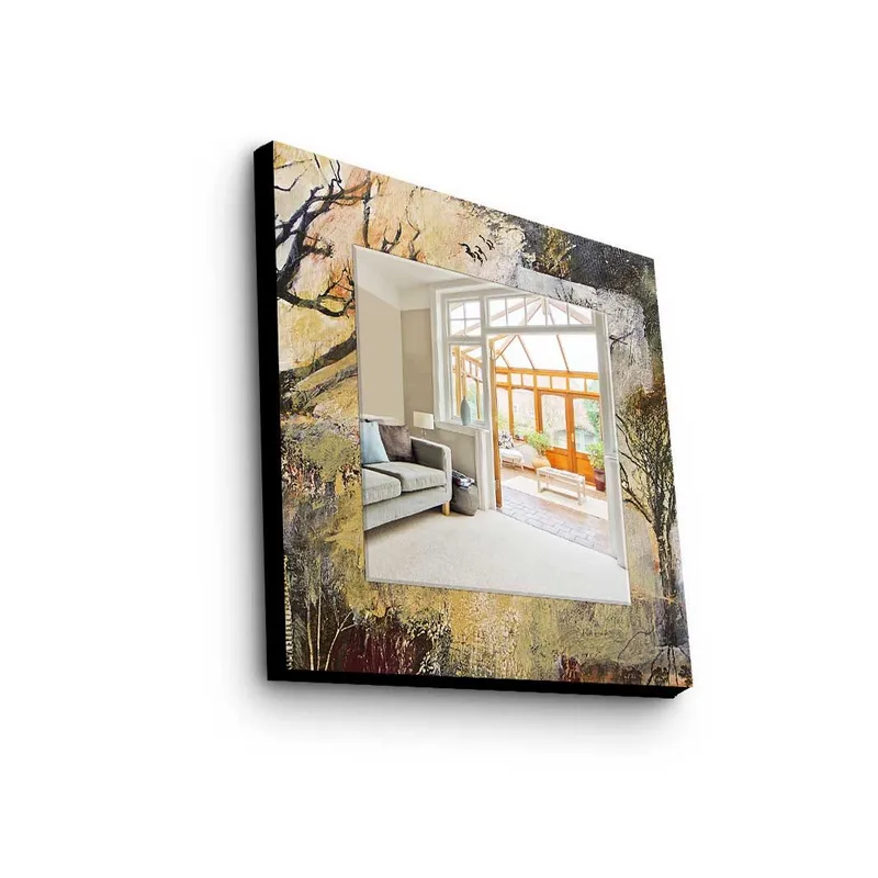 Dekorspejl 50x50 cm, Flerfarvet