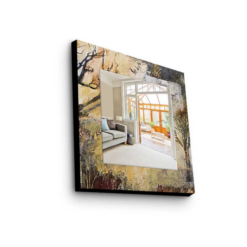 Dekorspejl 50x50 cm, Flerfarvet