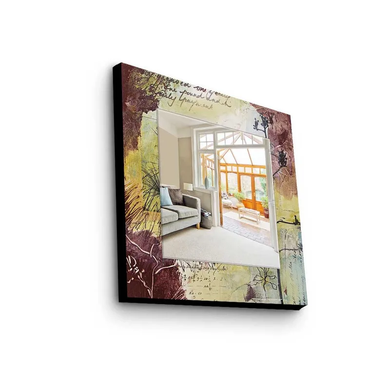 Dekorspejl 50x50 cm, Flerfarvet