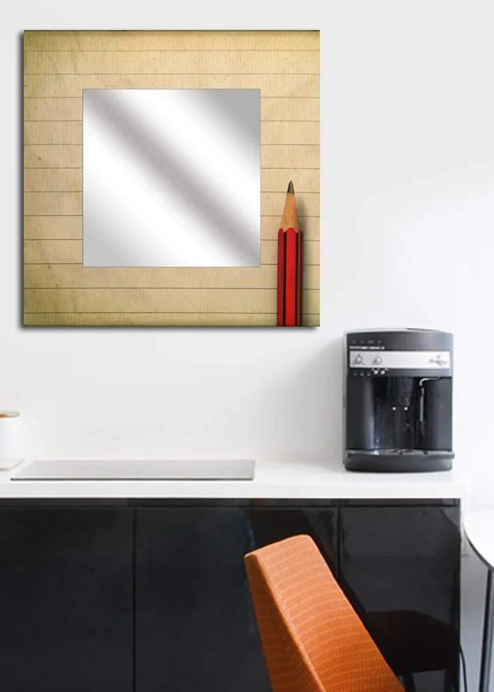 Dekorspejl 50x50 cm, Flerfarvet