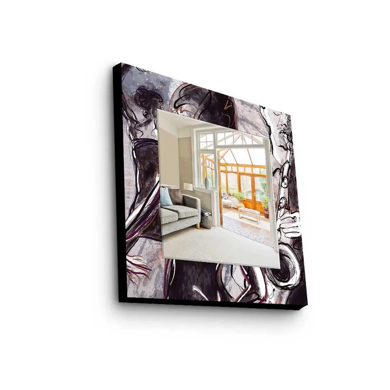 Dekorspejl 50x50 cm, Flerfarvet