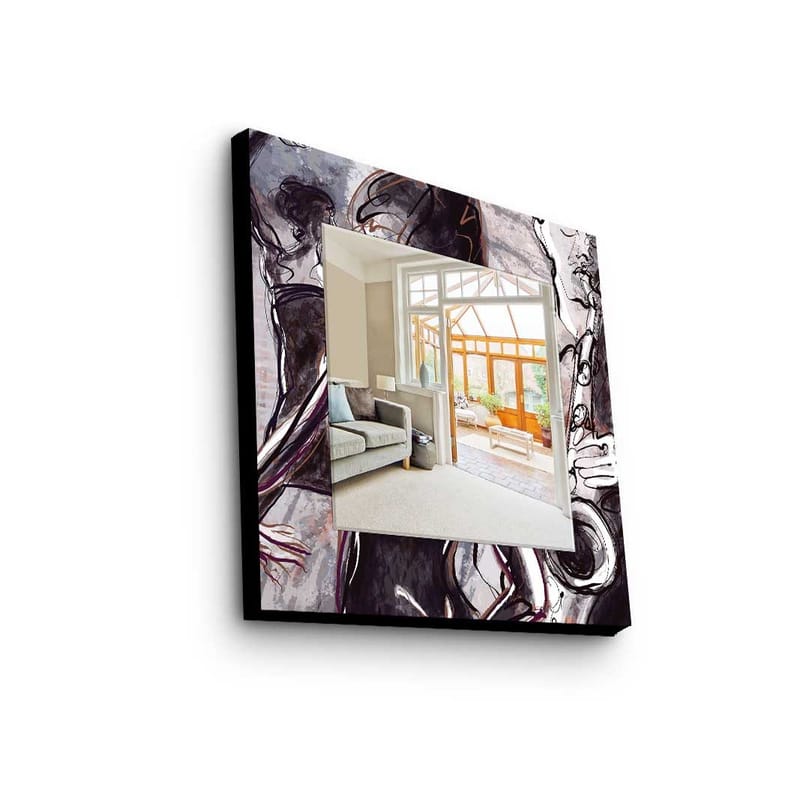 Dekorspejl 50x50 cm, Flerfarvet