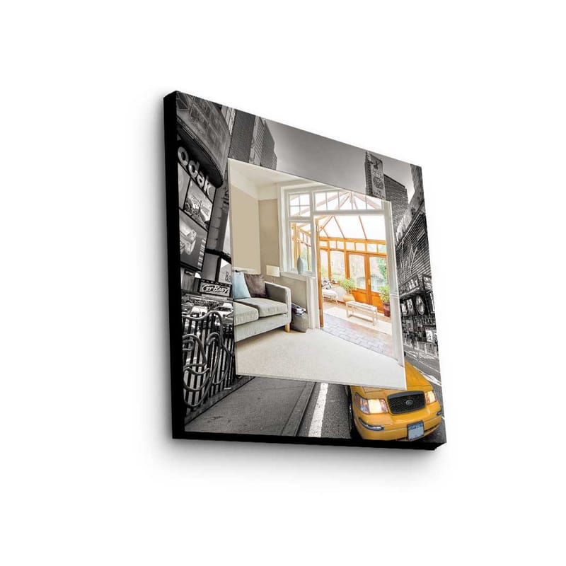 Dekorspejl 50x50 cm, Flerfarvet