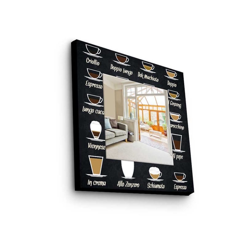 Dekorspejl 50x50 cm, Flerfarvet