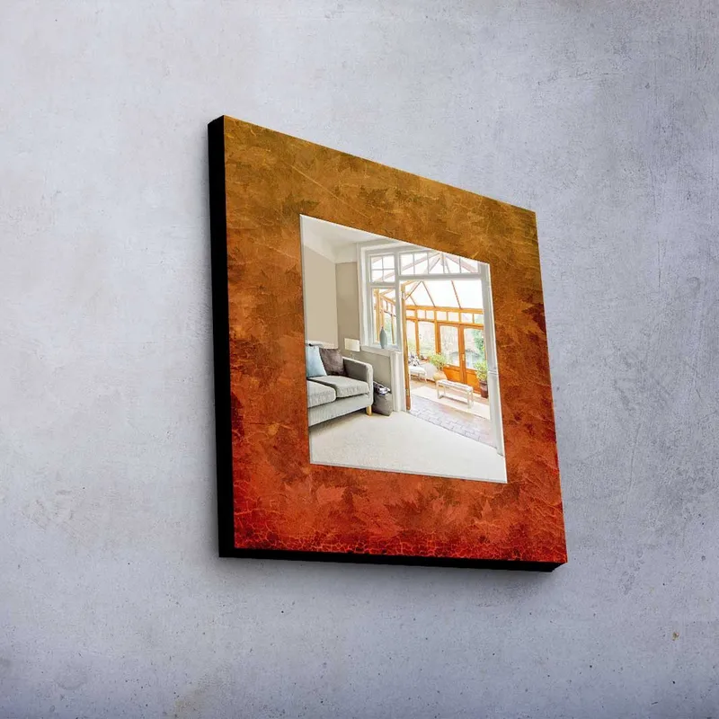 Dekorspejl 50x50 cm - Flerfarvet - Boligtilbehør - Spejle - Vægspejl