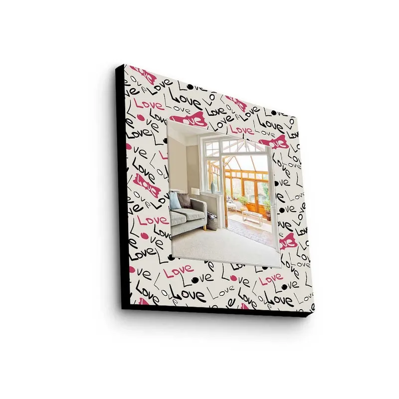 Dekorspejl 50x50 cm, Flerfarvet