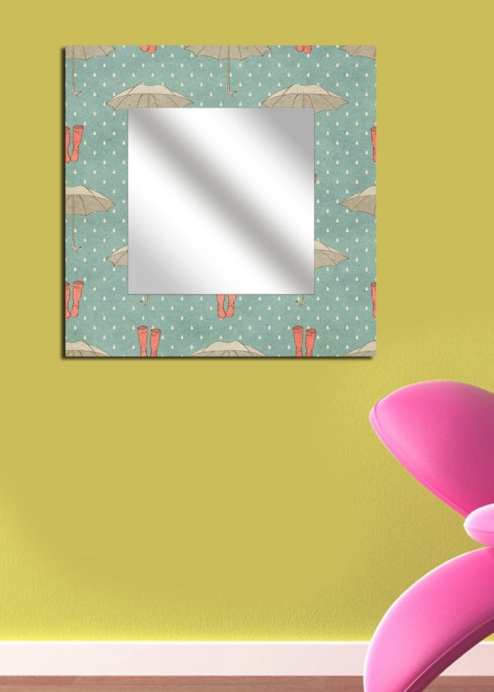 Dekorspejl 50x50 cm, Flerfarvet