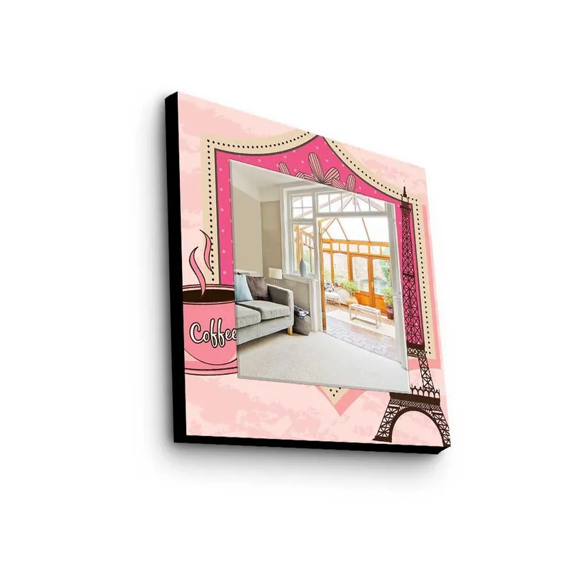 Dekorspejl 50x50 cm, Flerfarvet