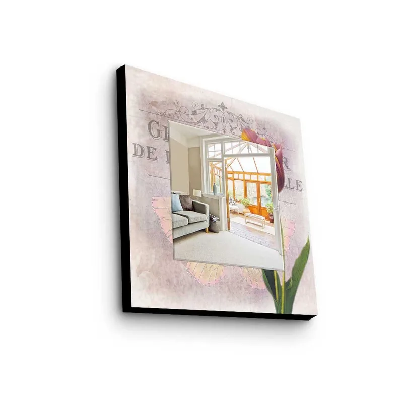 Dekorspejl 50x50 cm, Flerfarvet