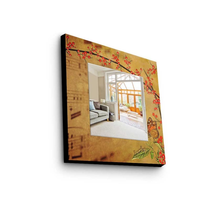 Dekorspejl 50x50 cm, Flerfarvet