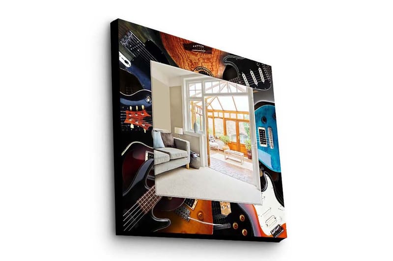 Dekorspejl 50x50 cm, Flerfarvet