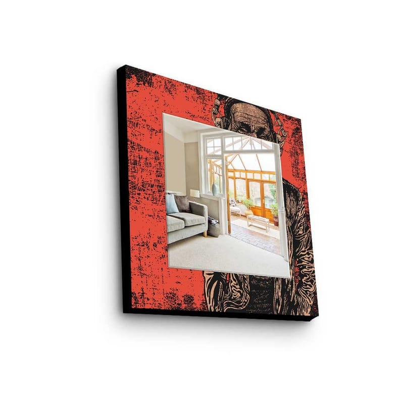 Dekorspejl 50x50 cm, Flerfarvet