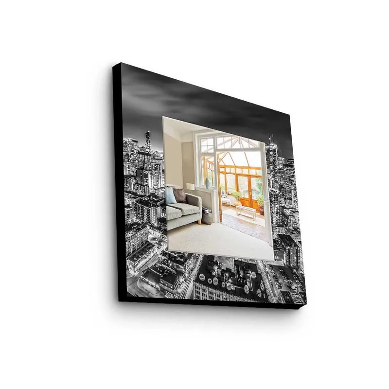 Dekorspejl 50x50 cm, Flerfarvet