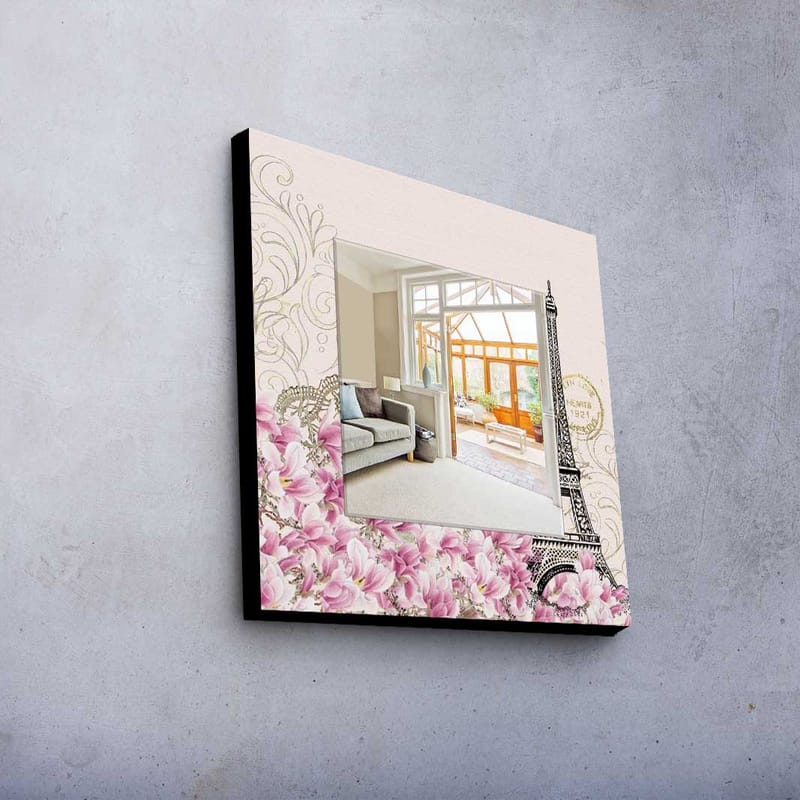 Dekorspejl 50x50 cm - Flerfarvet - Boligtilbehør - Spejle - Vægspejl