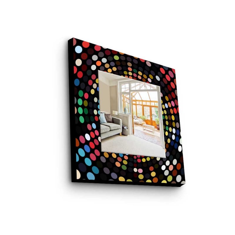 Dekorspejl 50x50 cm, Flerfarvet