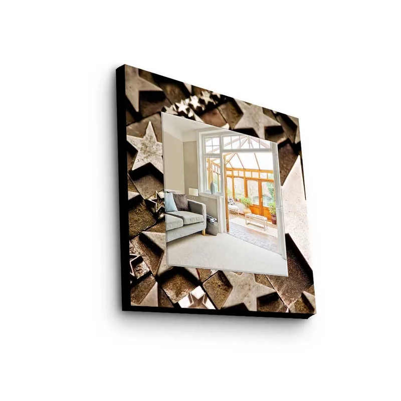 Dekorspejl 50x50 cm, Flerfarvet