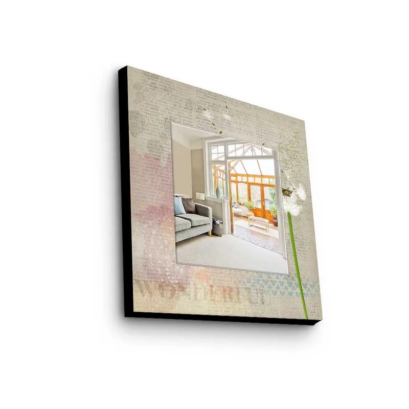 Dekorspejl 50x50 cm, Flerfarvet