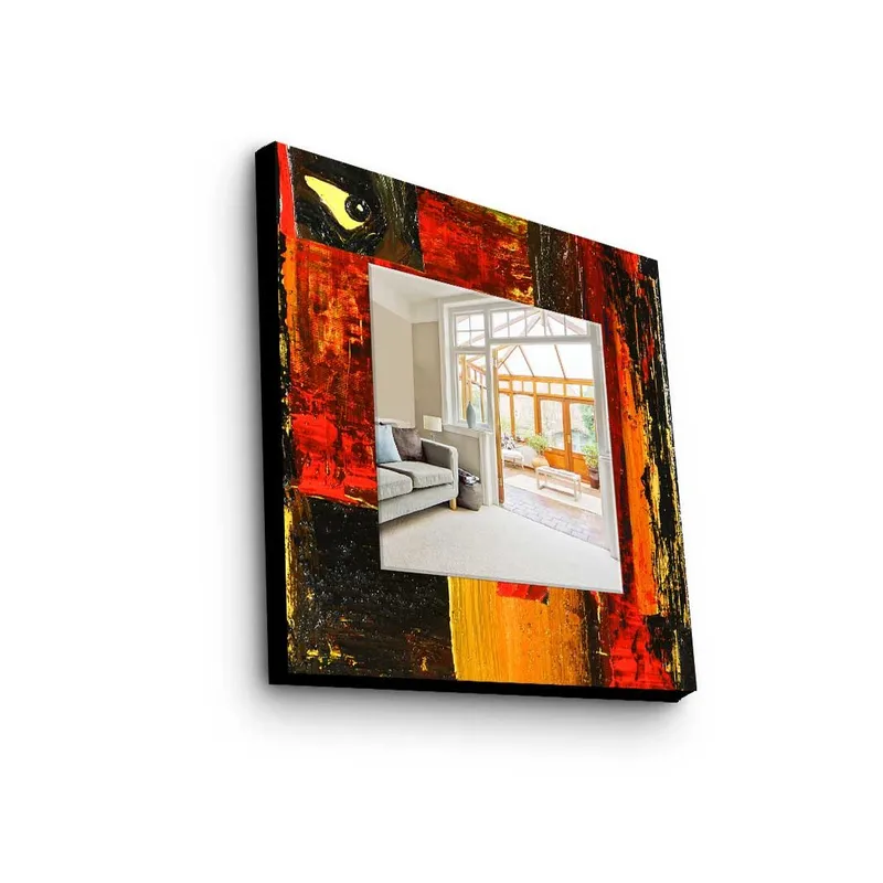 Dekorspejl 50x50 cm, Flerfarvet