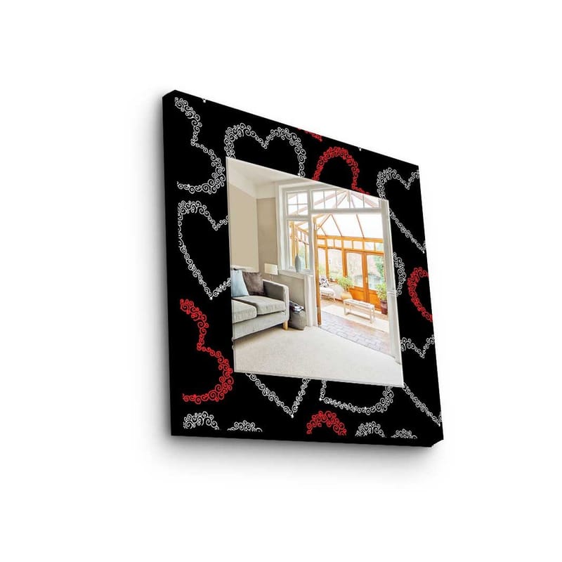 Dekorspejl 50x50 cm, Flerfarvet