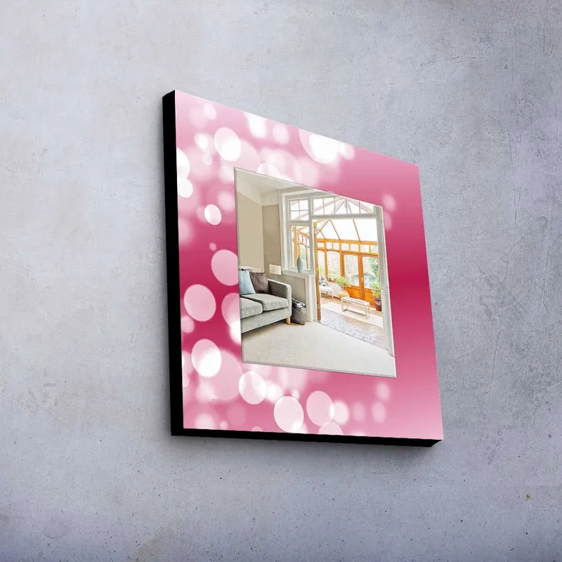 Dekorspejl 50x50 cm - Flerfarvet - Boligtilbehør - Spejle - Vægspejl