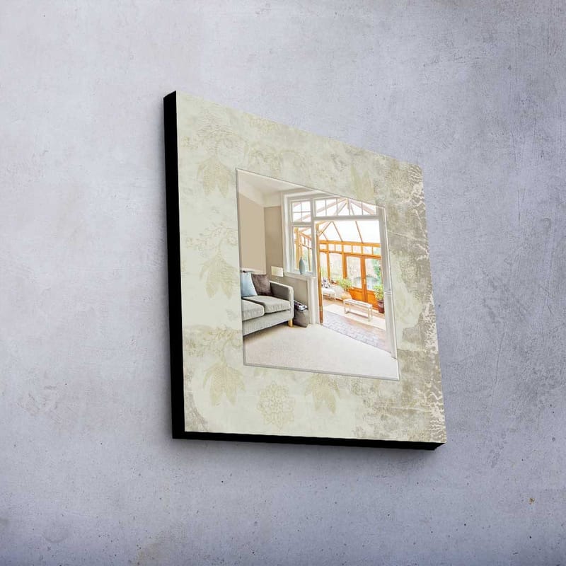 Dekorspejl 50x50 cm - Flerfarvet - Boligtilbehør - Spejle - Vægspejl