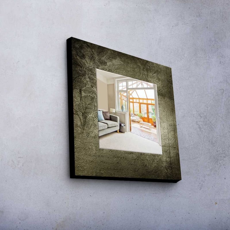 Dekorspejl 50x50 cm - Flerfarvet - Boligtilbehør - Spejle - Vægspejl