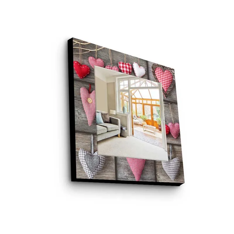 Dekorspejl 50x50 cm, Flerfarvet