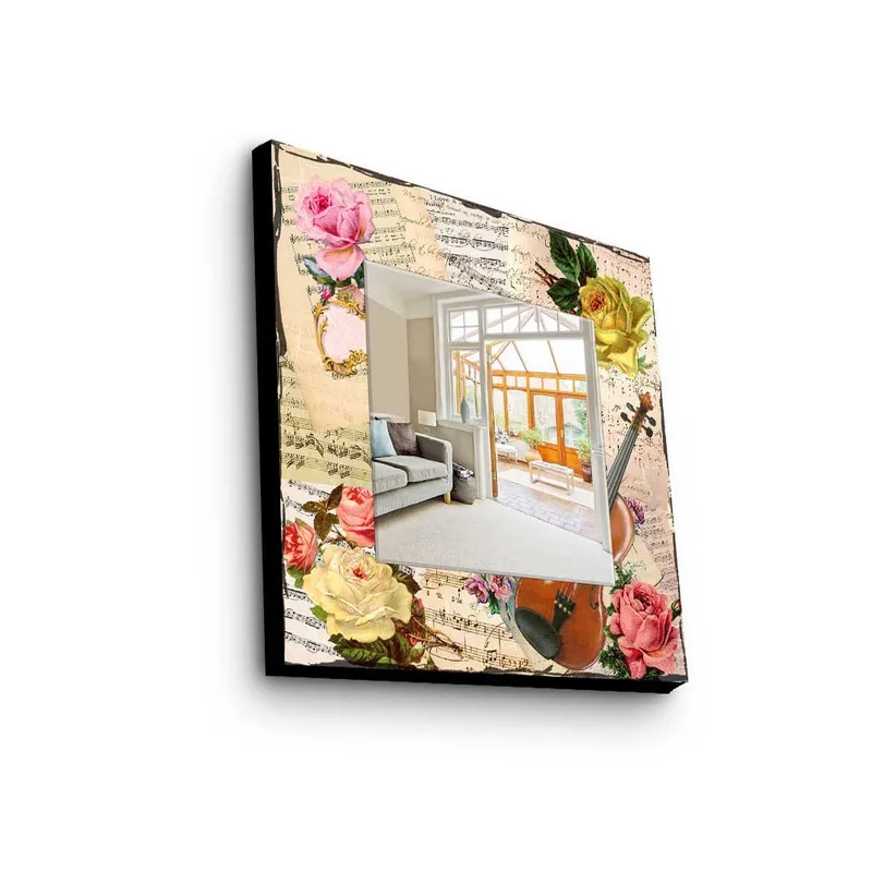 Dekorspejl 50x50 cm, Flerfarvet