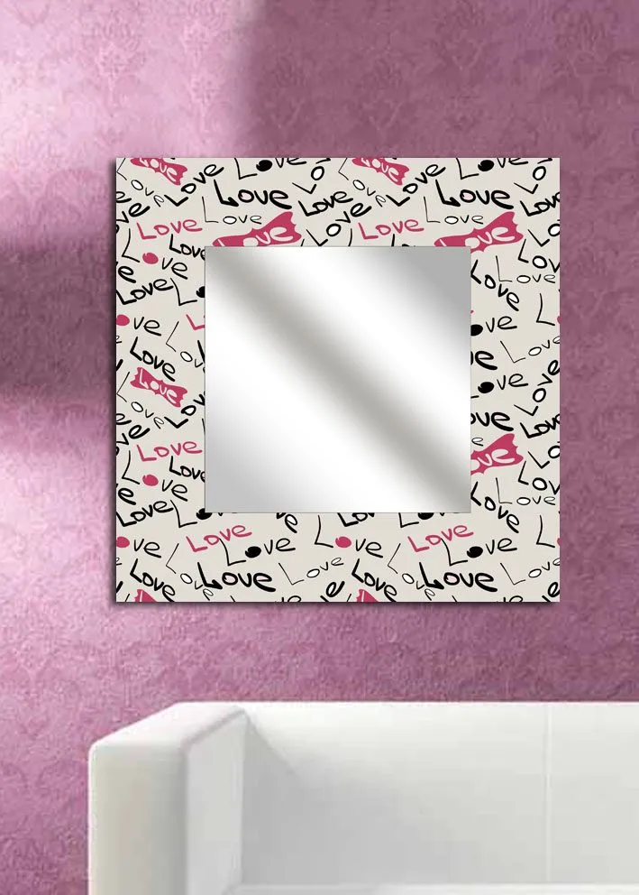 Dekorspejl 50x50 cm, Flerfarvet