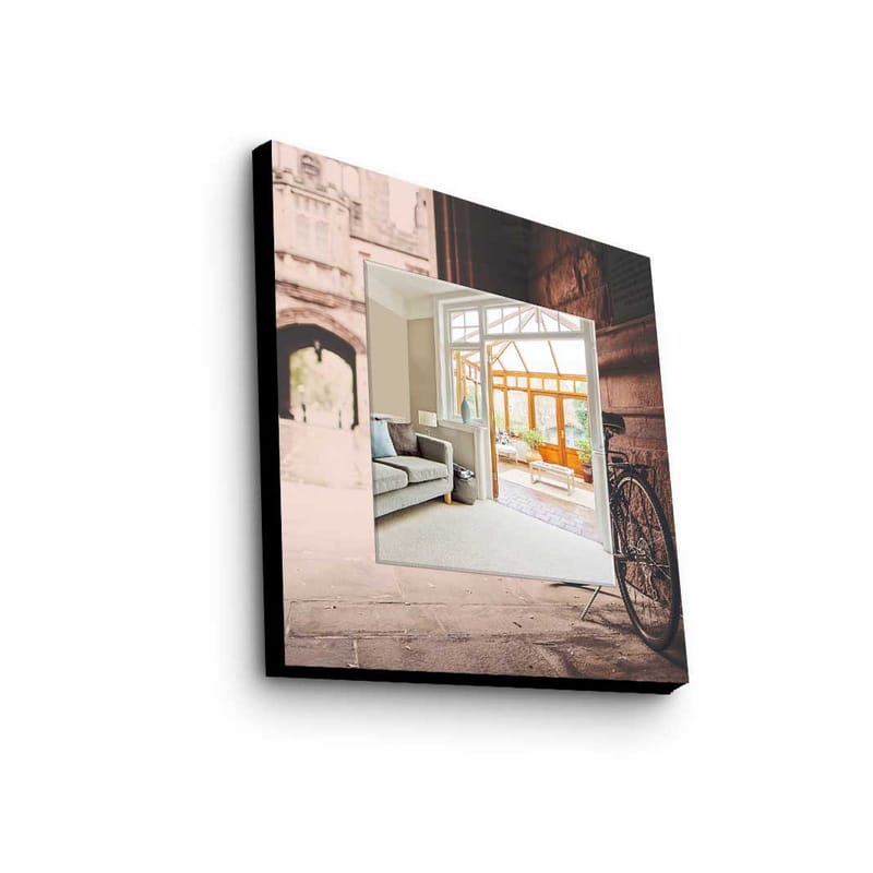 Dekorspejl 50x50 cm, Flerfarvet