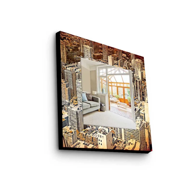 Dekorspejl 50x50 cm, Flerfarvet