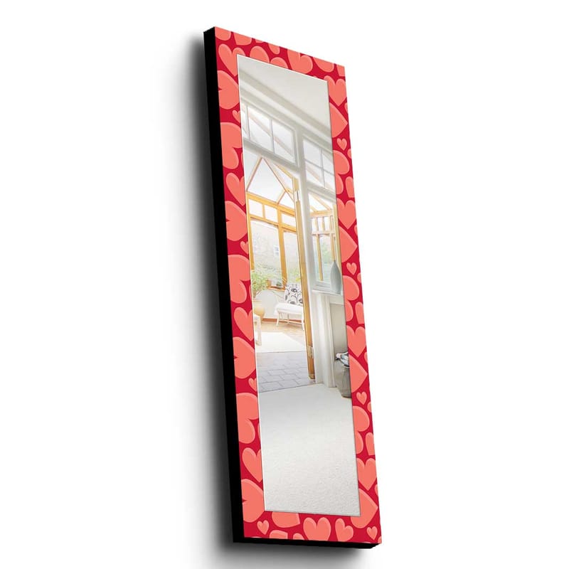 Denisova Dekorativt spejl 40x120 cm jul - Spejlglas / stof / flerfarvet - Vægspejl - Entréspejl