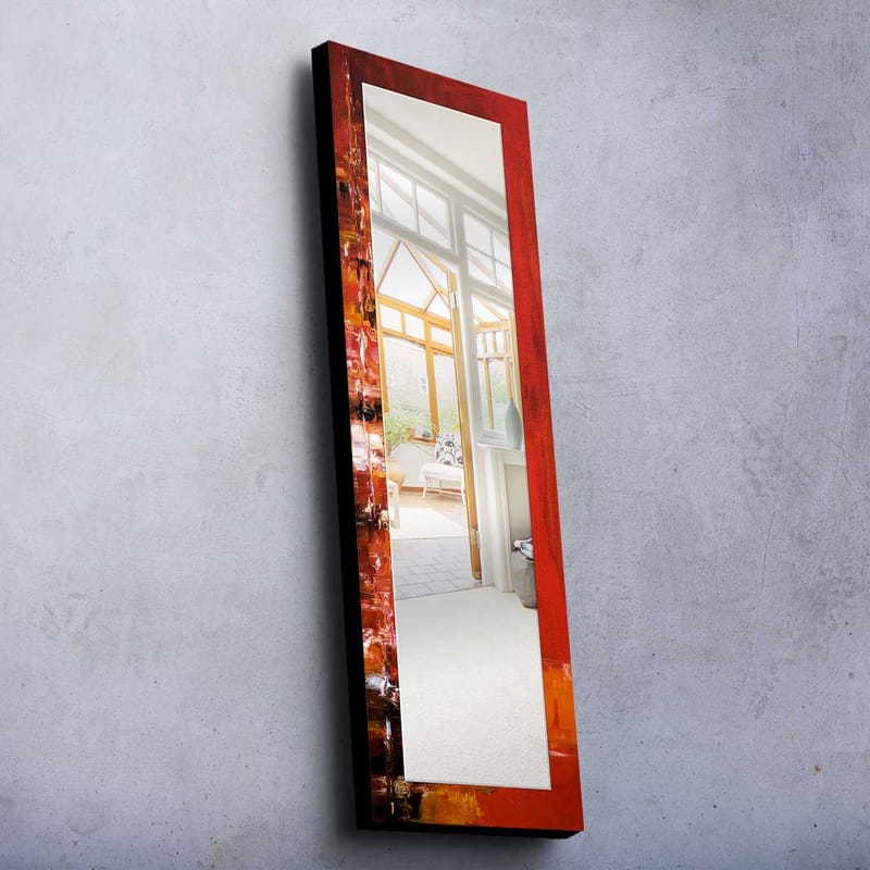 Denisova Dekorativt spejl 40x120 cm jul - Spejlglas / stof / flerfarvet - Boligtilbehør - Spejle - Vægspejl