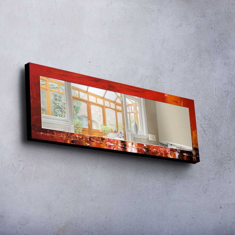 Denisova Dekorativt spejl 40x120 cm jul - Spejlglas / stof / flerfarvet - Boligtilbehør - Spejle - Vægspejl