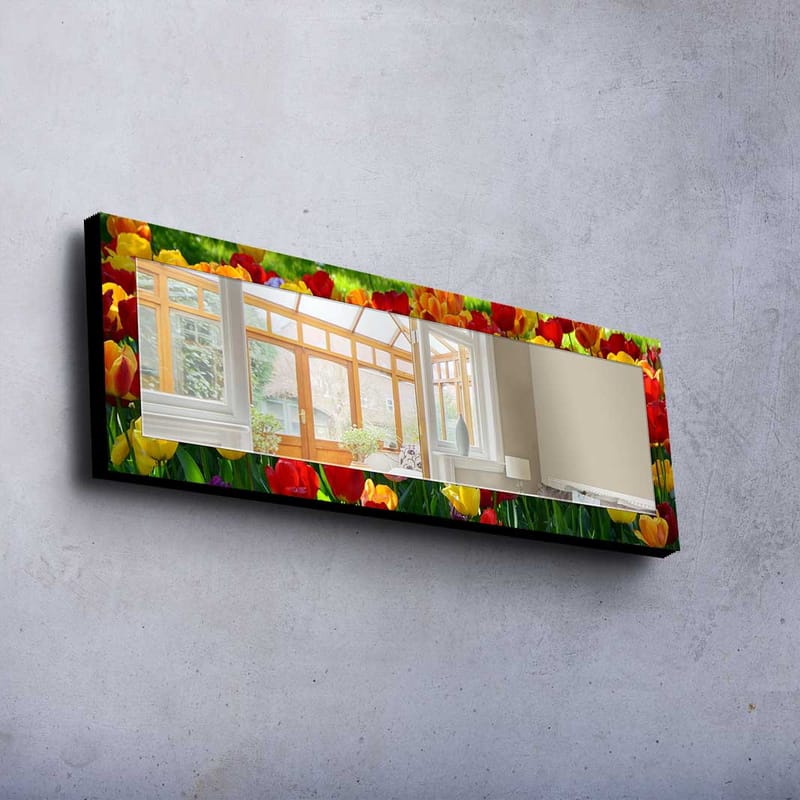 Denisova Dekorativt spejl 40x120 cm jul - Spejlglas / stof / flerfarvet - Boligtilbehør - Spejle - Vægspejl
