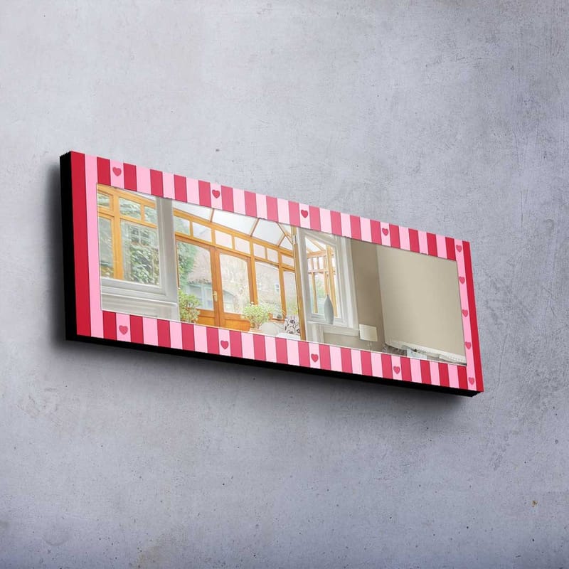 Denisova Dekorativt spejl 40x120 cm jul - Spejlglas / stof / flerfarvet - Boligtilbehør - Spejle - Vægspejl