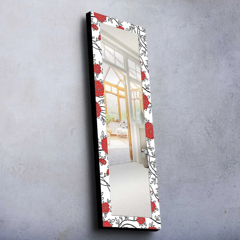 Denisova Dekorativt spejl 40x120 cm jul, Spejlglas / stof / flerfarvet