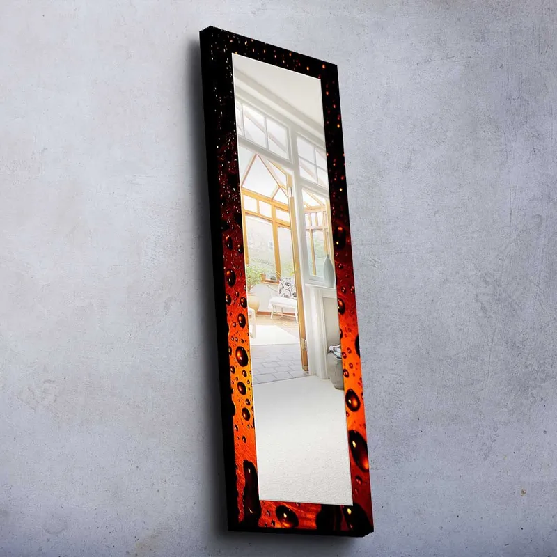 Denisova Dekorativt spejl 40x120 cm jul, Spejlglas / stof / flerfarvet