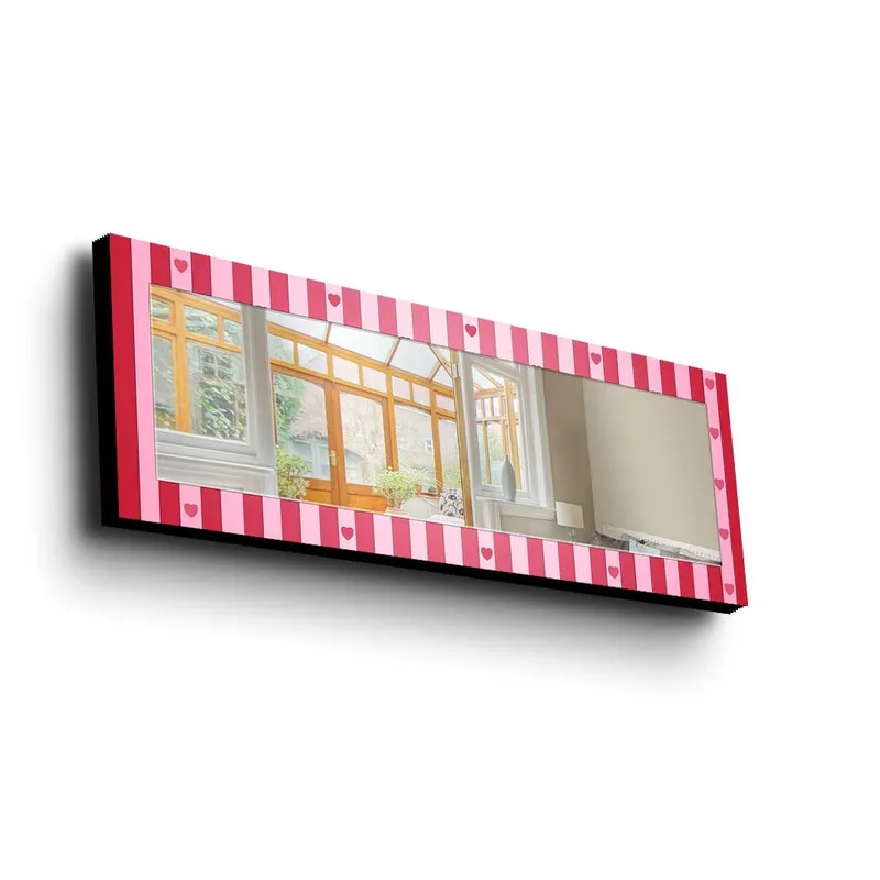 Denisova Dekorativt spejl 40x120 cm jul, Spejlglas / stof / flerfarvet