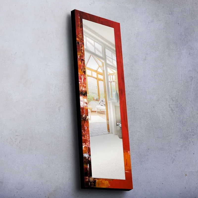 Denisova Dekorativt spejl 40x120 cm jul, Spejlglas / stof / flerfarvet