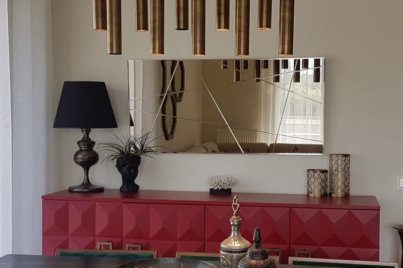 Fellwock Dekorationsspejl 62 cm, Sølv