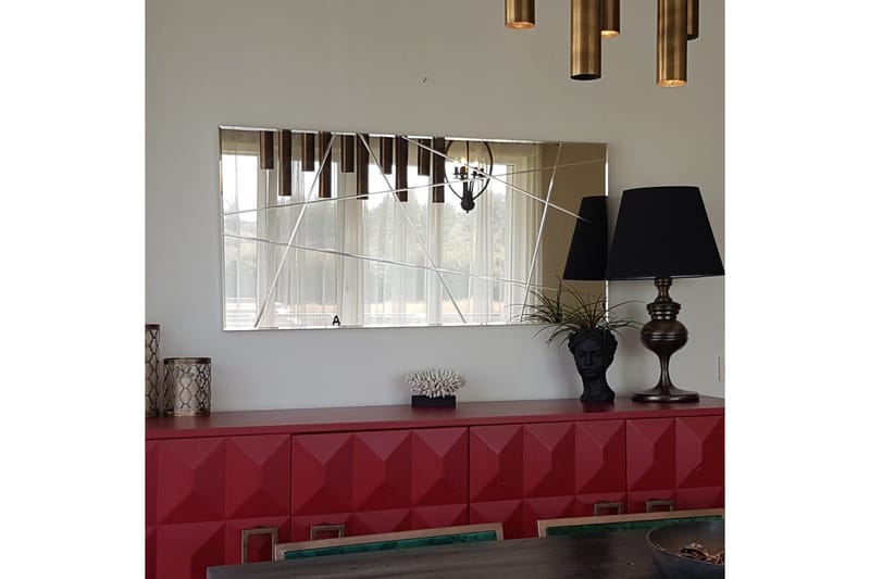 Fellwock Dekorationsspejl 62 cm - Sølv - Boligtilbehør - Spejle - Vægspejl