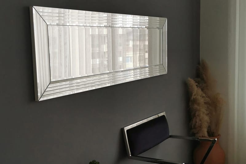Foresee Dekorationsspejl 120 cm - Sølv - Boligtilbehør - Spejle - Vægspejl