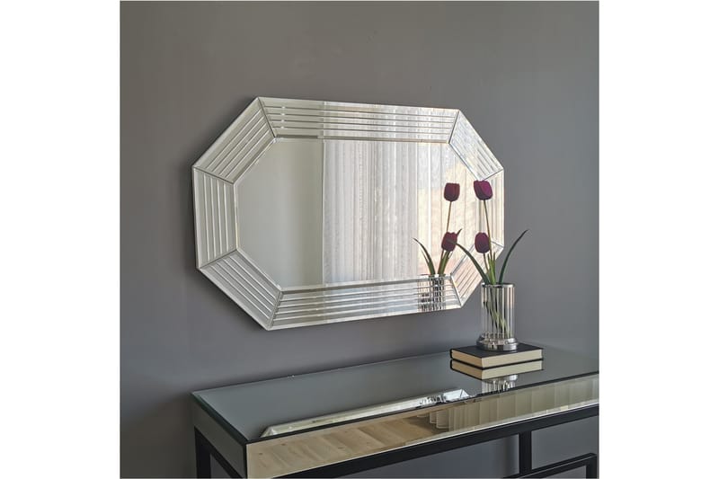 Hacher Dekorationsspejl 60 cm - Sølv - Vægspejl - Entréspejl