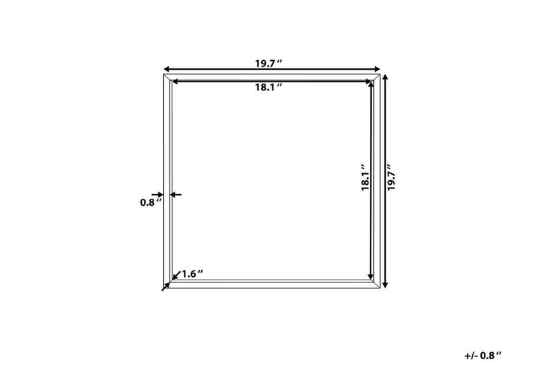 Henneberg spejl 50x50 cm - Sort - Boligtilbehør - Spejle - Vægspejl