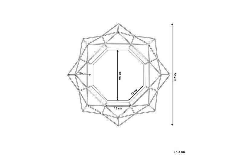 Hillion spejl 50 cm - Guld - Boligtilbehør - Spejle - Vægspejl