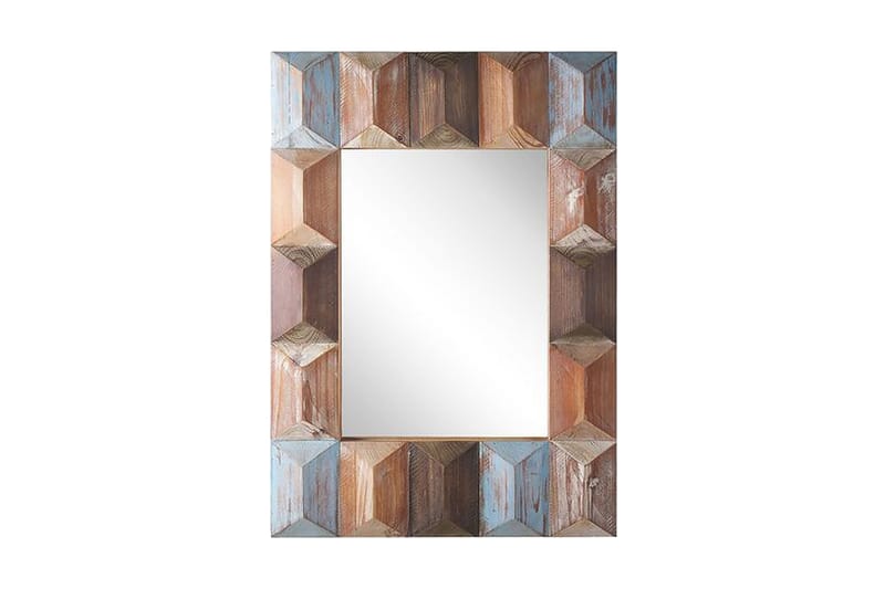 Hizote Spejl 63x90 cm - Flerfarvet - Vægspejl - Entréspejl
