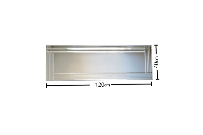 Jakerah Dekorationsspejl 120 cm - Sølv - Boligtilbehør - Spejle - Vægspejl